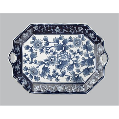 AA IMPORTING AA Importing 59715A 18 in. Platter; Blue & White 59715A